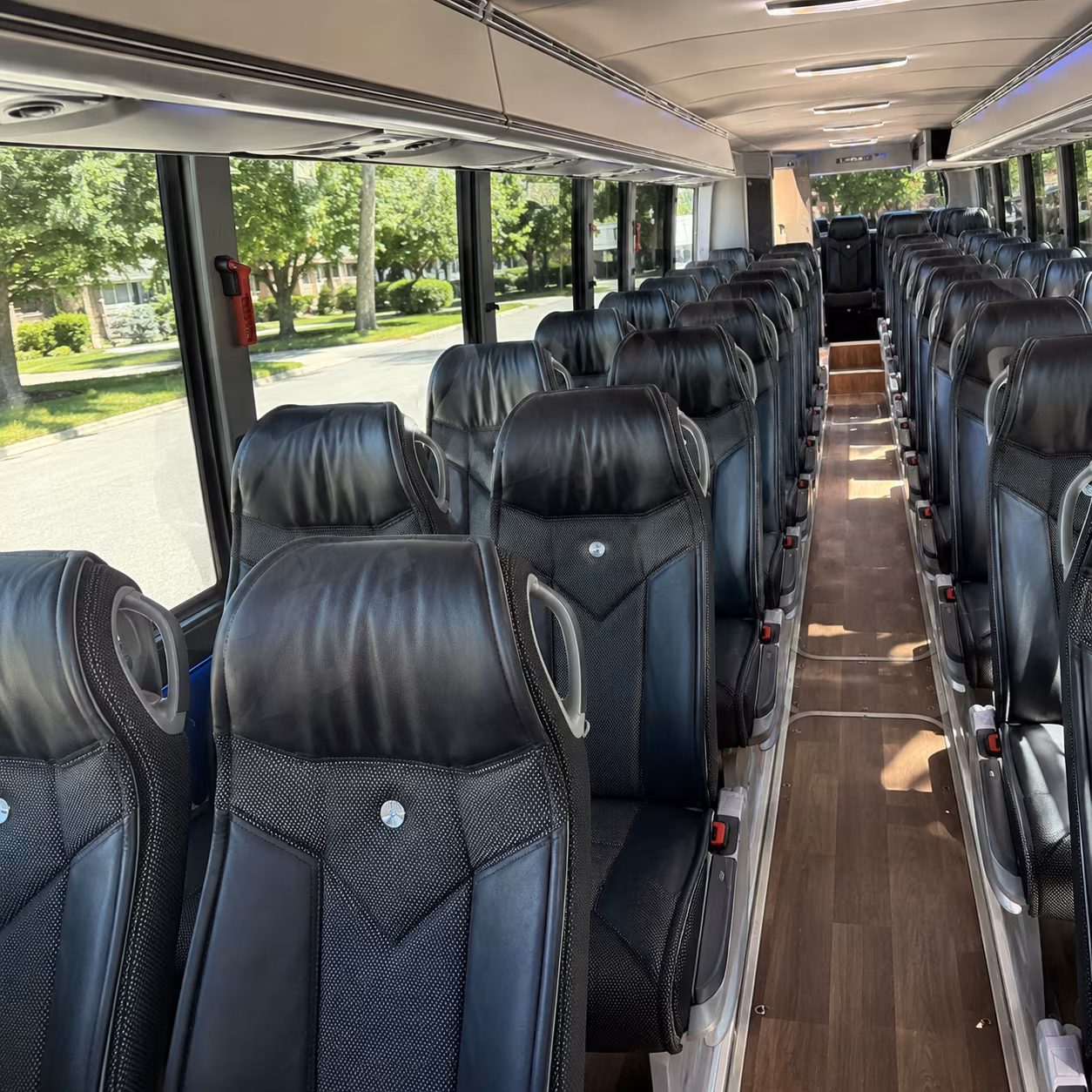 rochester hills charter bus interior