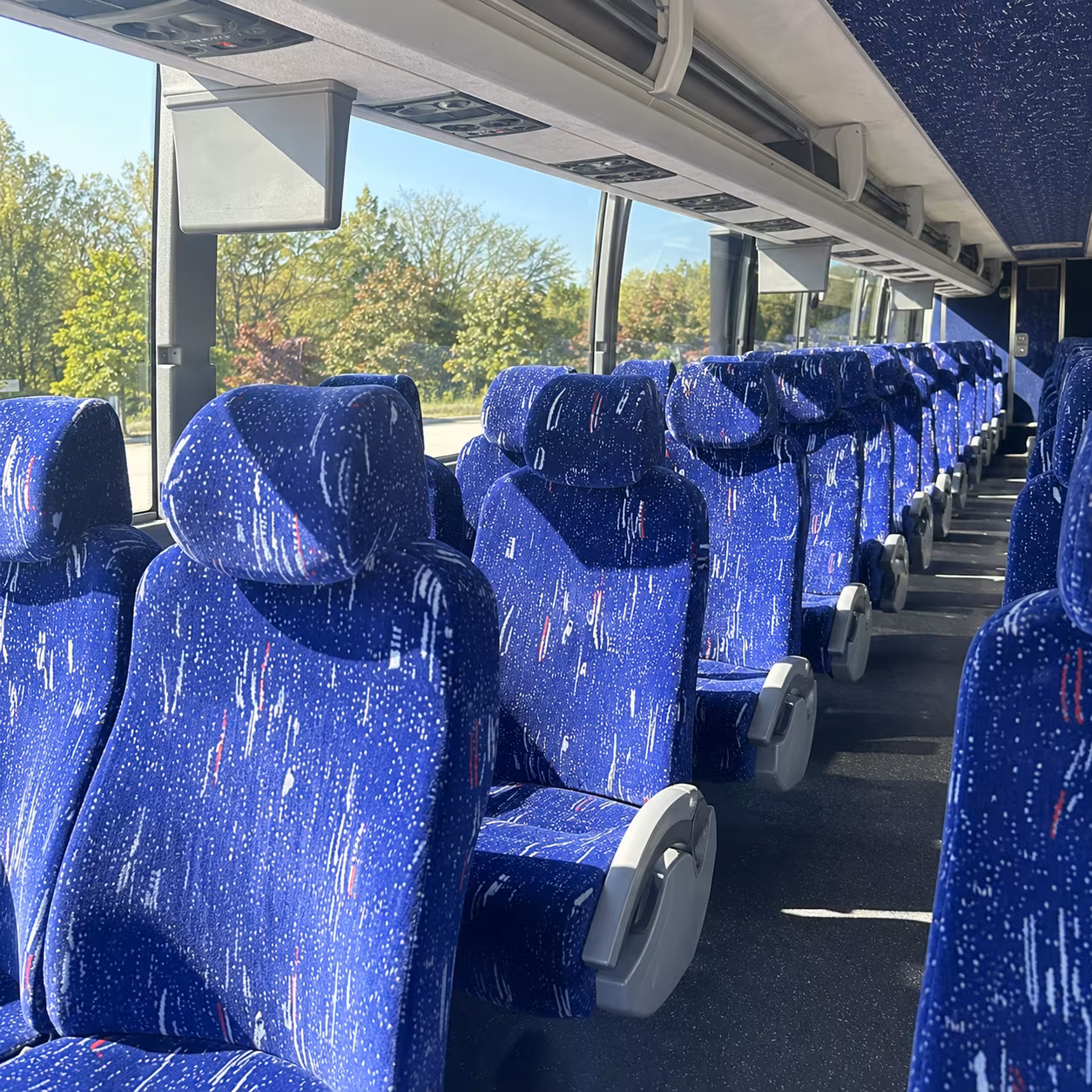 rochester hills charter bus rental interior